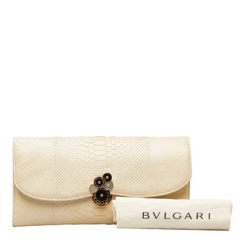 Bulgari Chik Backpack Second Bag Ivory Python  BVLGARI