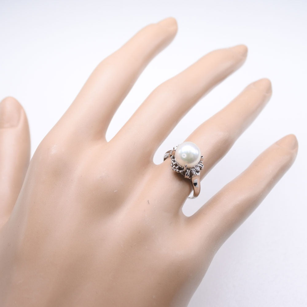 Pearl 11 Ring Ring Diamond 8.0 mm Pearl  Pt900 Platinum  5g Pearl  A- Ring Ring 8.0 mm Pearl × Pt900 Platinum