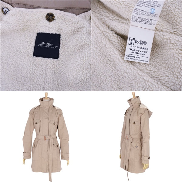 Max Mara Weekend Coat Long Coat Boar Coat  Liner  Cotton   CHA36 USA6 FB38 MEX28 GB8 IJ40 (M equivalent) Beige  FODEST