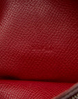 Hermes sfra Long Wallet Three Fold Wallet Rouge Red Leather  Hermes