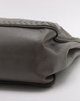 Bottega Veneta Intrecciato Leather Tote Bag Gr ay