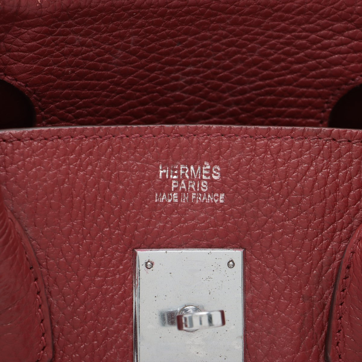 Hermes Birkin 35 Togo Bordeaux Silver   M 2009 Internal Pochette Plugger Lacked