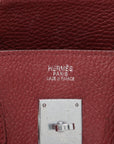 Hermes Birkin 35 Togo Bordeaux Silver   M 2009 Internal Pochette Plugger Lacked