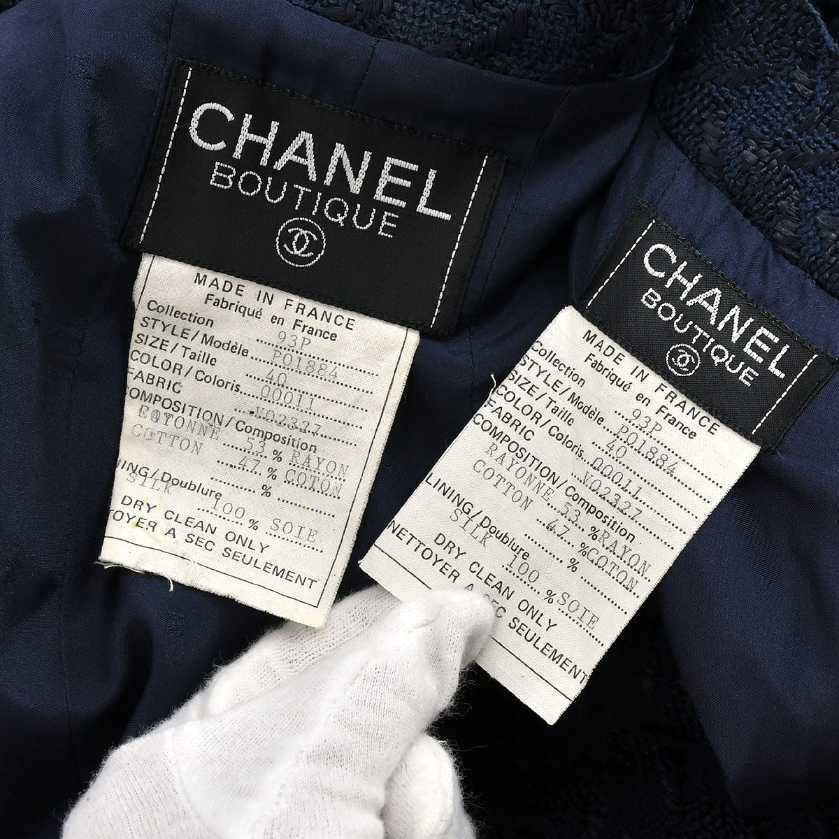 Chanel Skirt Navy 93P 