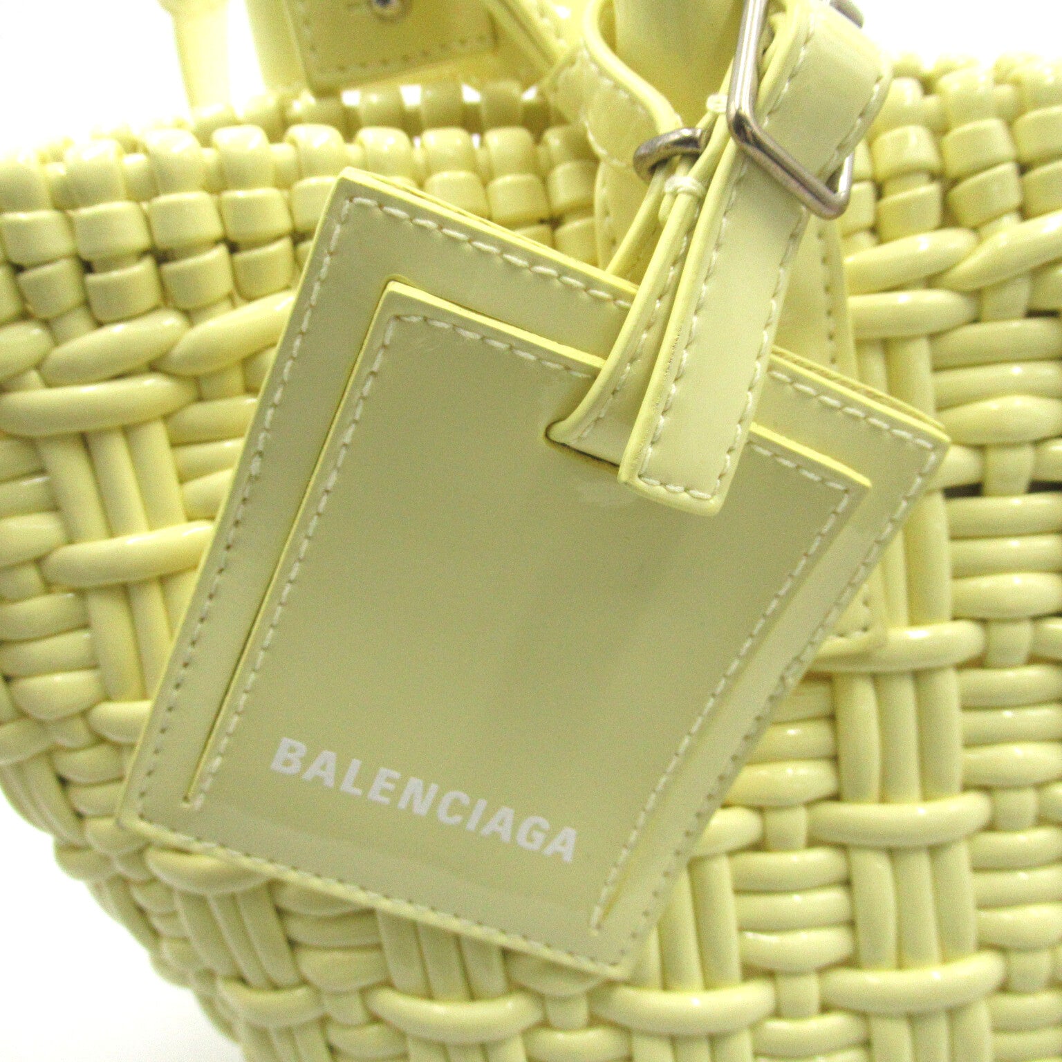Balenciagaga BALENCIAGA XS 2w Shoulder Bag Polyurethane  Yellow System 371342