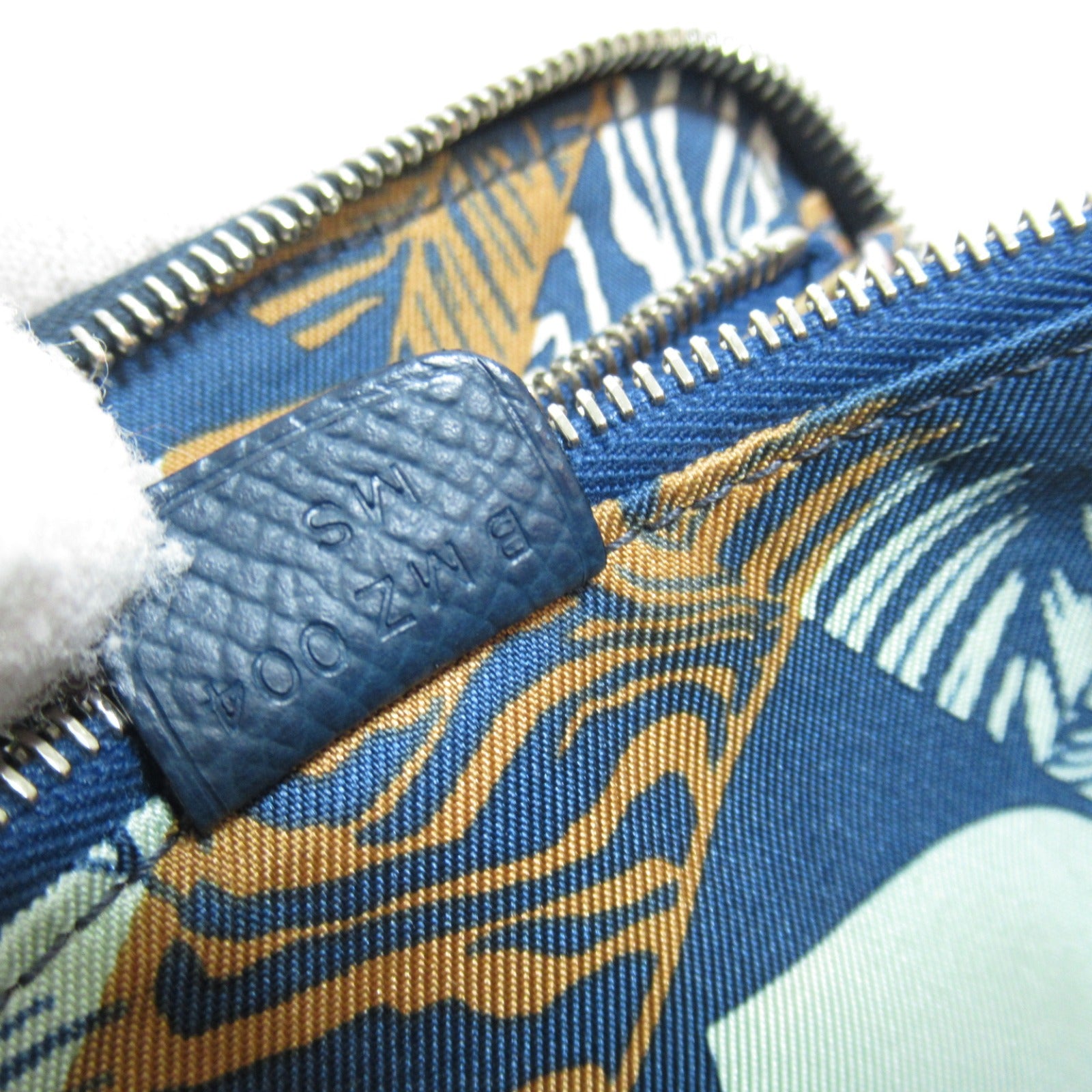 Hermes Azap Silk In Compact Round Wallet Round Wallet Wallet Leather Silk Epsom   Navy