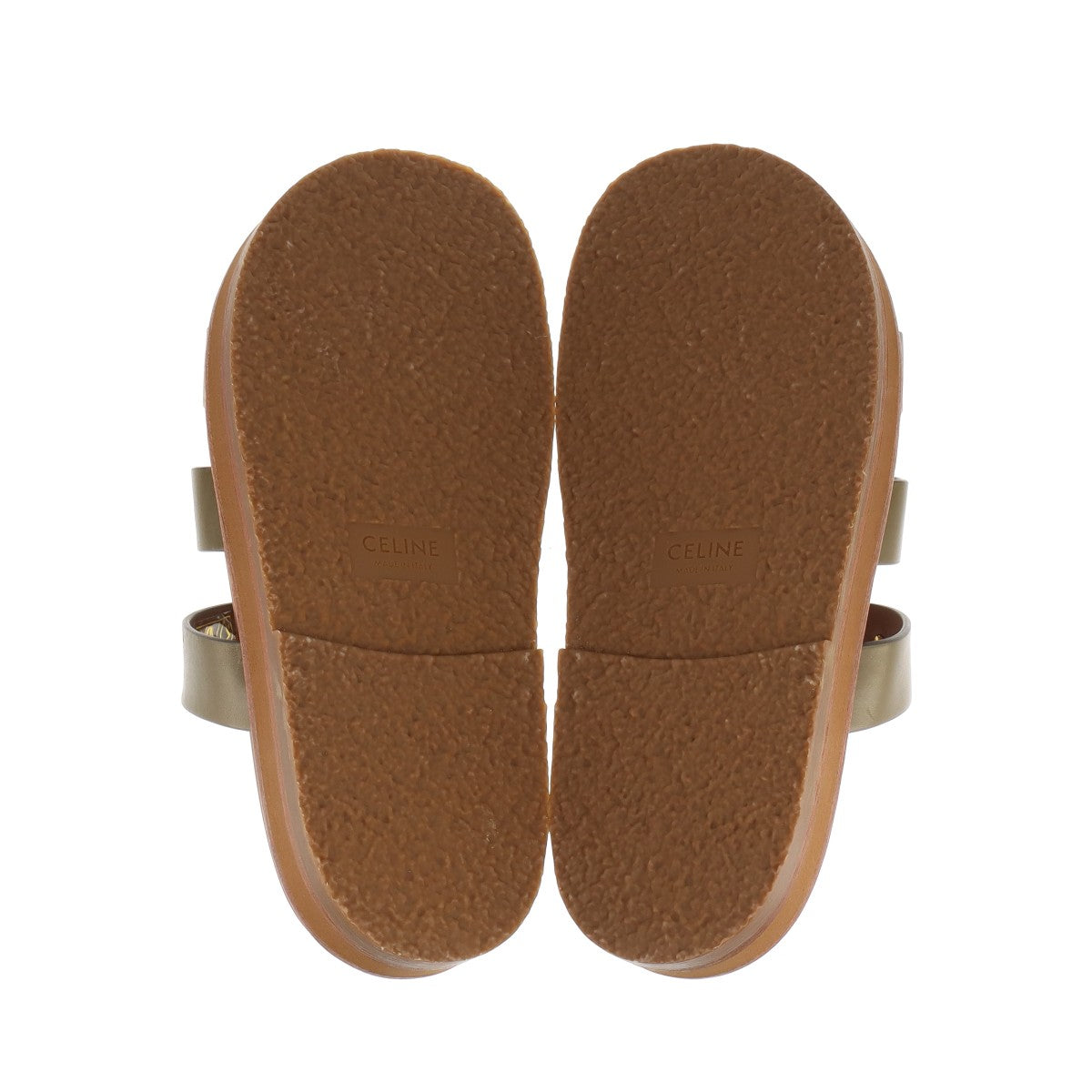 Celine Slide Tippi Eddy Period Leather Sandals 35  Karki RM0213  Strap  Bag