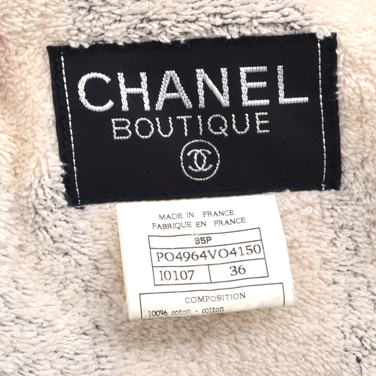 CHANEL 1995 Spring CC check-print bathrobe 