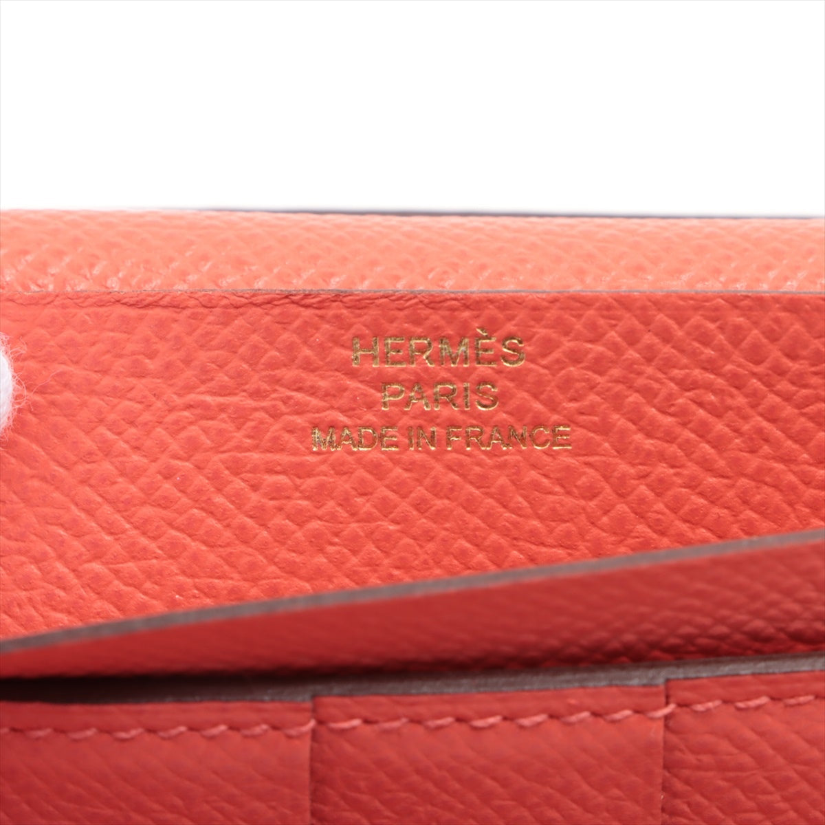 Hermes  Dupree Epsom Wallet Red Gold  T2015