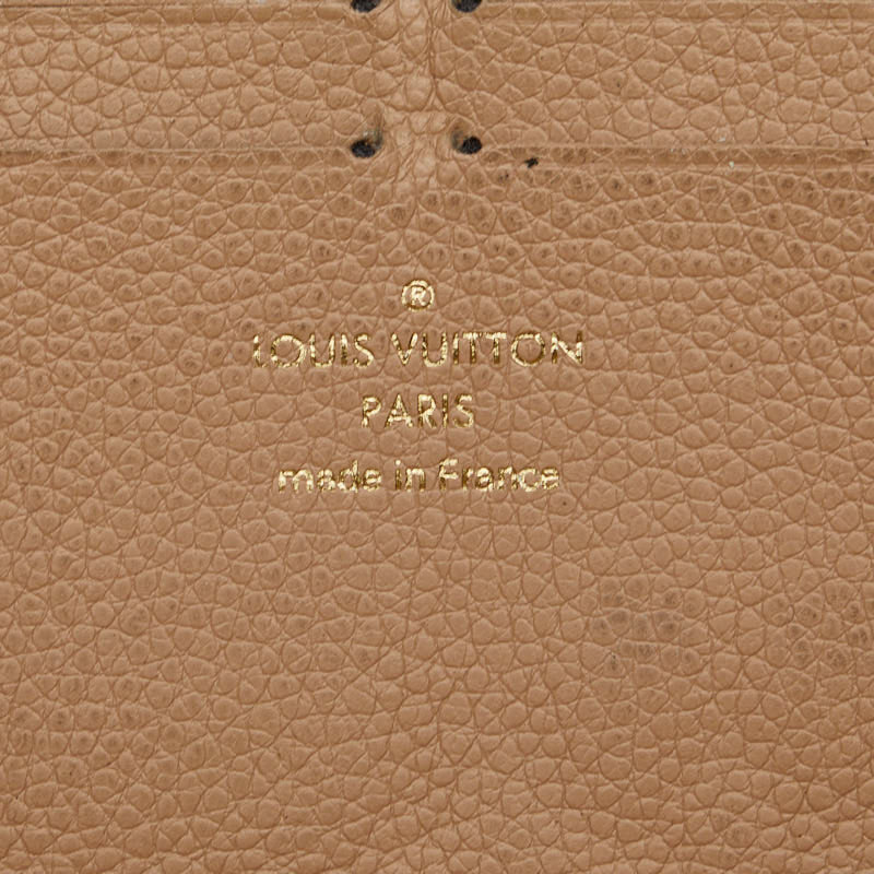 Louis Vuitton Monogram Amplant Portefolio Clemence Long Wallet M60173 Dune Beige Leather  Louis Vuitton