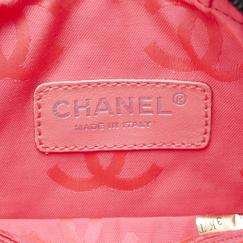 Chanel mattresses Combon line sloping shoulder bag black leather ladies CHANEL