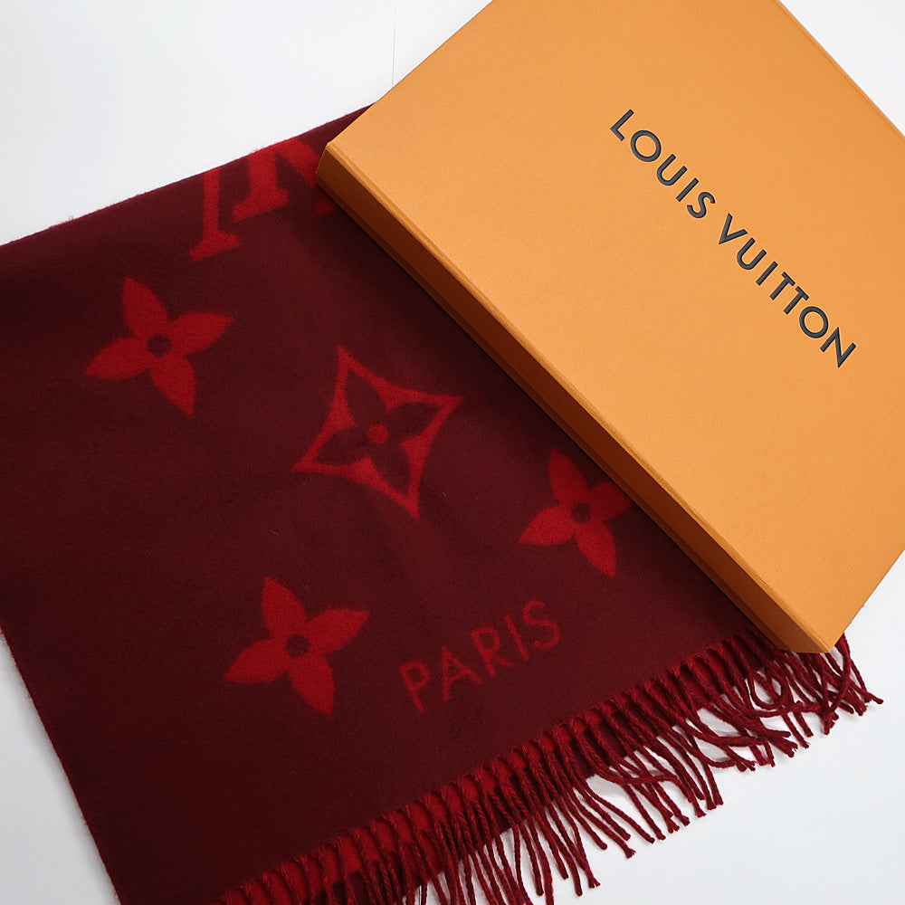 Louis Vuitton Maffler Esharp Reykjavik M75505 Cashmere 100% Sleeve Red  Female  Fashion Dress  Box