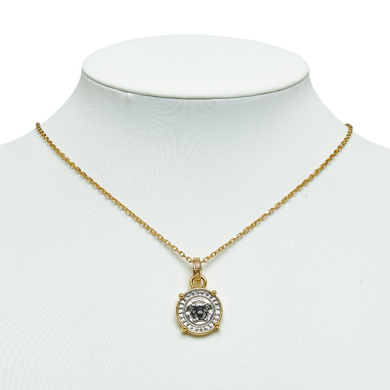 Versace Medusa coin motif necklace g silver metal ladies Versace