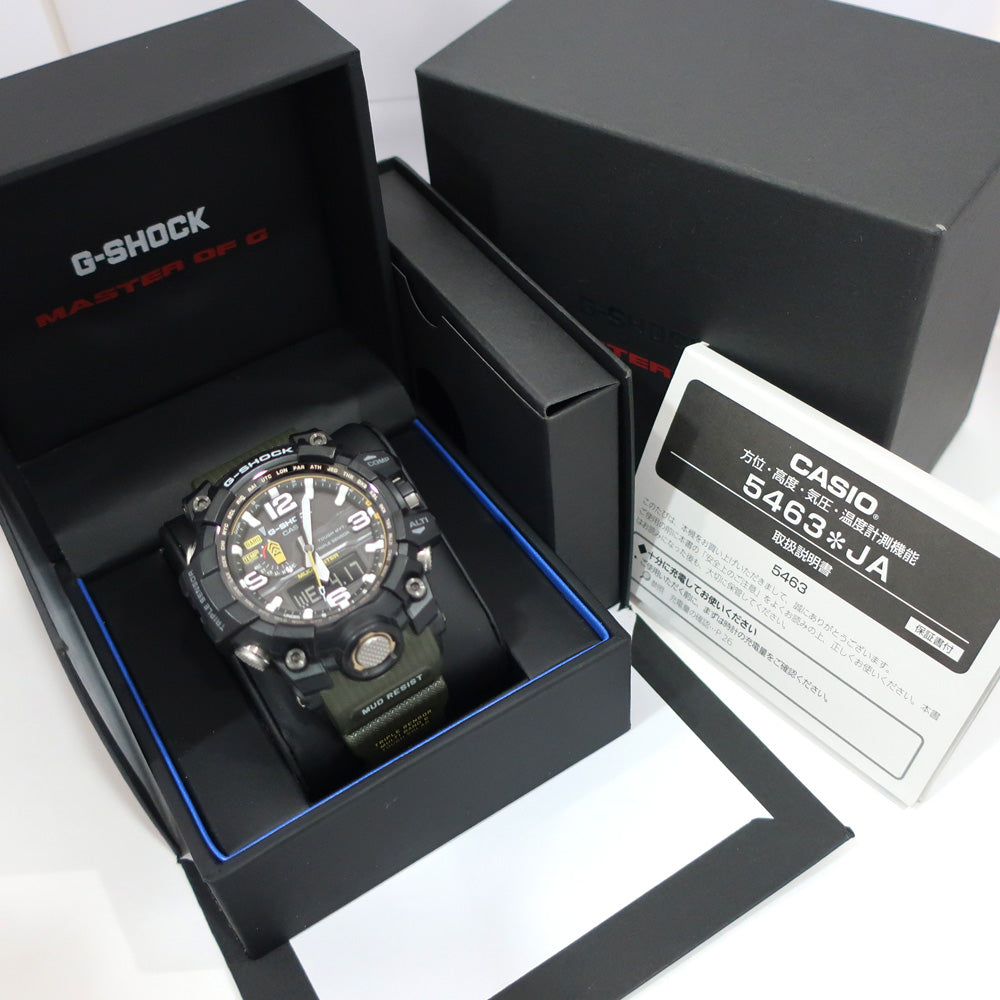 Casio  G-SHOCK G Shock MUDMASTER Madmaster GWG-1000-1A3JF Hard Solar Black  Dial Rice Stainless Steel SS Digital/Analogic  Watch Guarantee Box