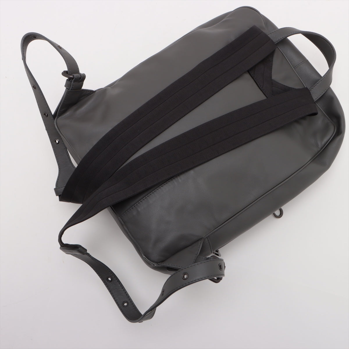 Bottega Veneta Intrecciato Leather Backpack/Rack Grey Corner Pipe Cut