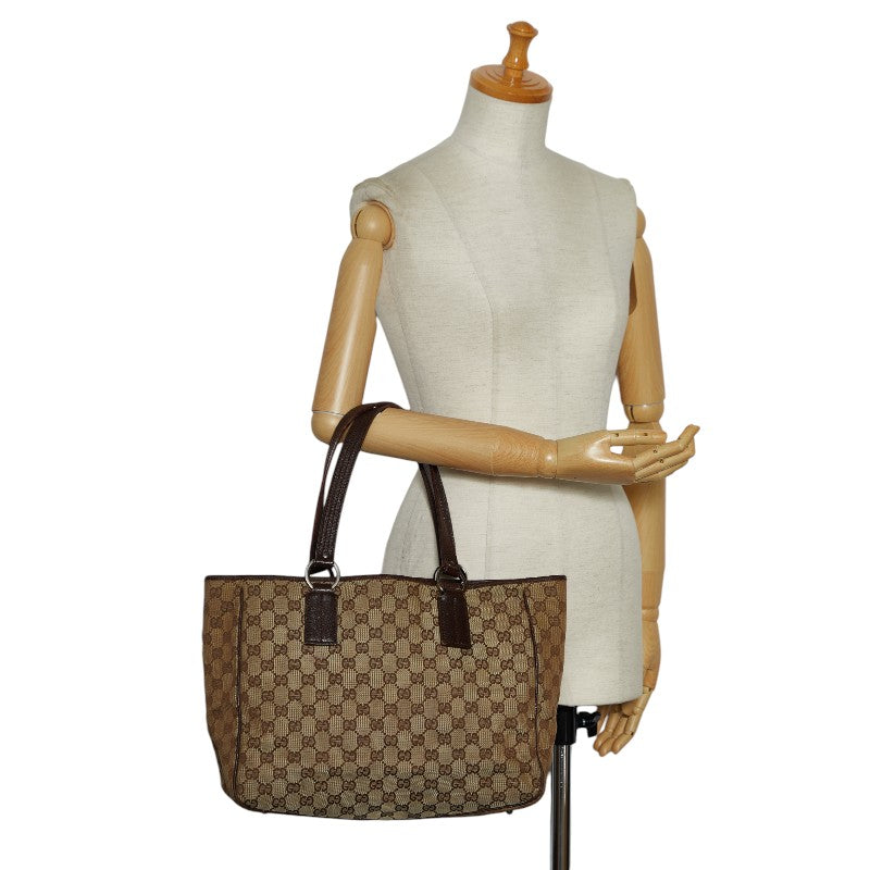 Gucci GG canvas handbag s bag 113017 Beige Brown canvas leather ladies Gucci