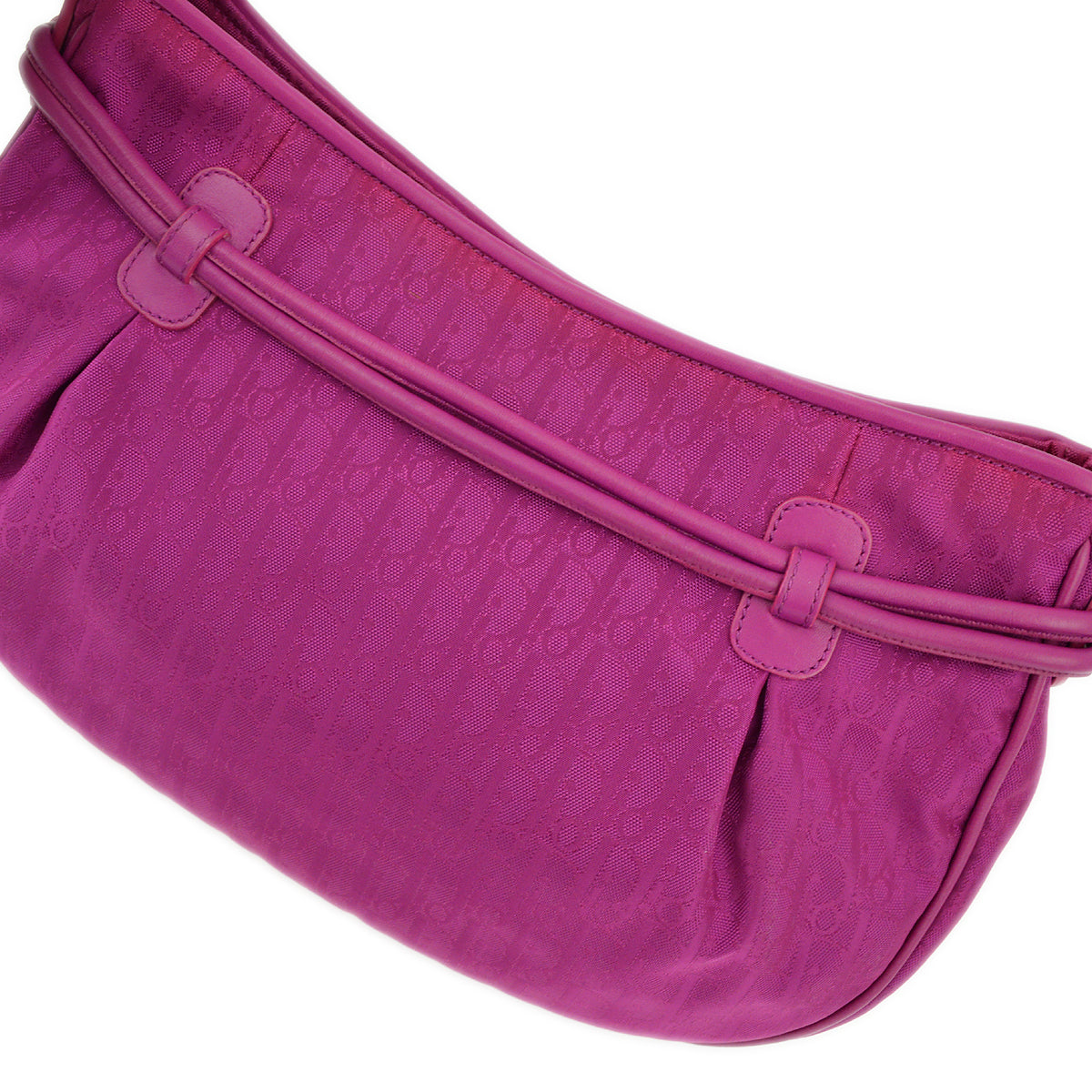 Christian Dior 紫色尼龍豬蹄手提包