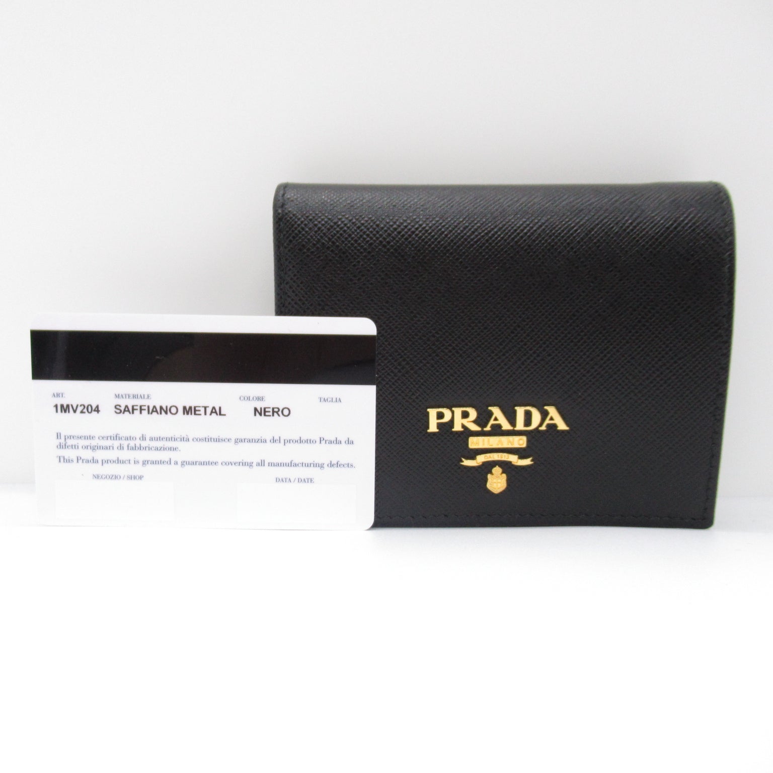 Prada Twin Fold Wallet Twin Folded Wallet Sapphire  Black