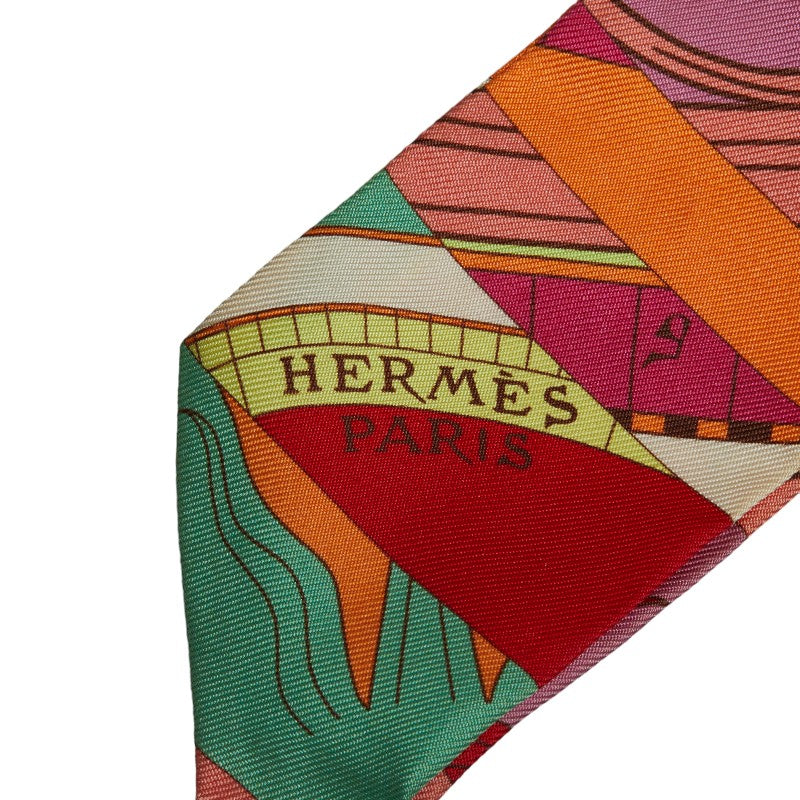 Hermes  SCalf Orange Multicolor Silk  Hermes (Ginseng )