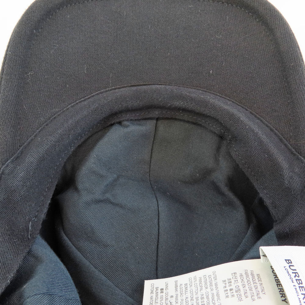 Burberry Cap Suede Black  Size L Black Cotton 100% CAP Hat Fashion  Small Others