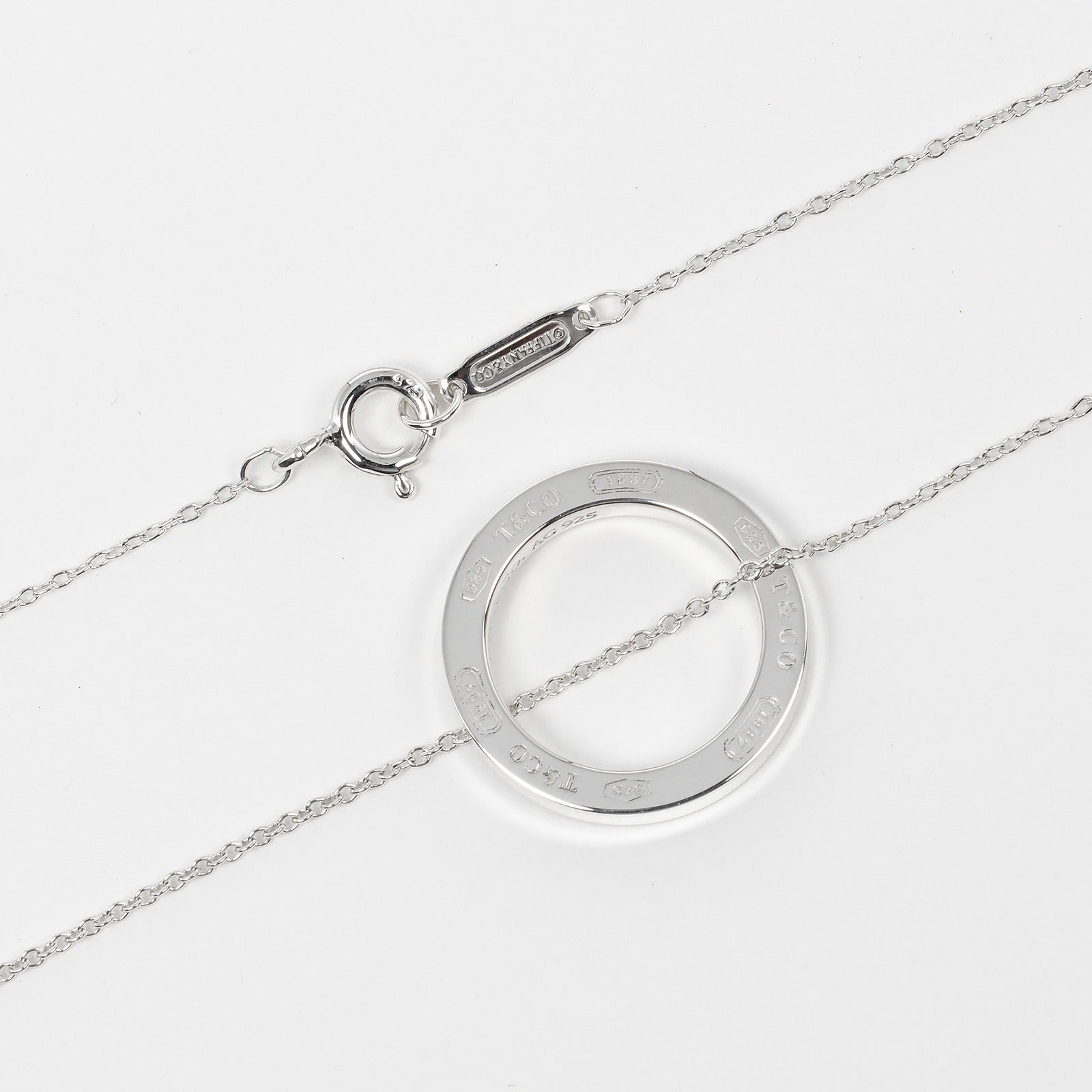 Tiffany &amp; Co 1837 Circle Necklace Silver 925  3.77g