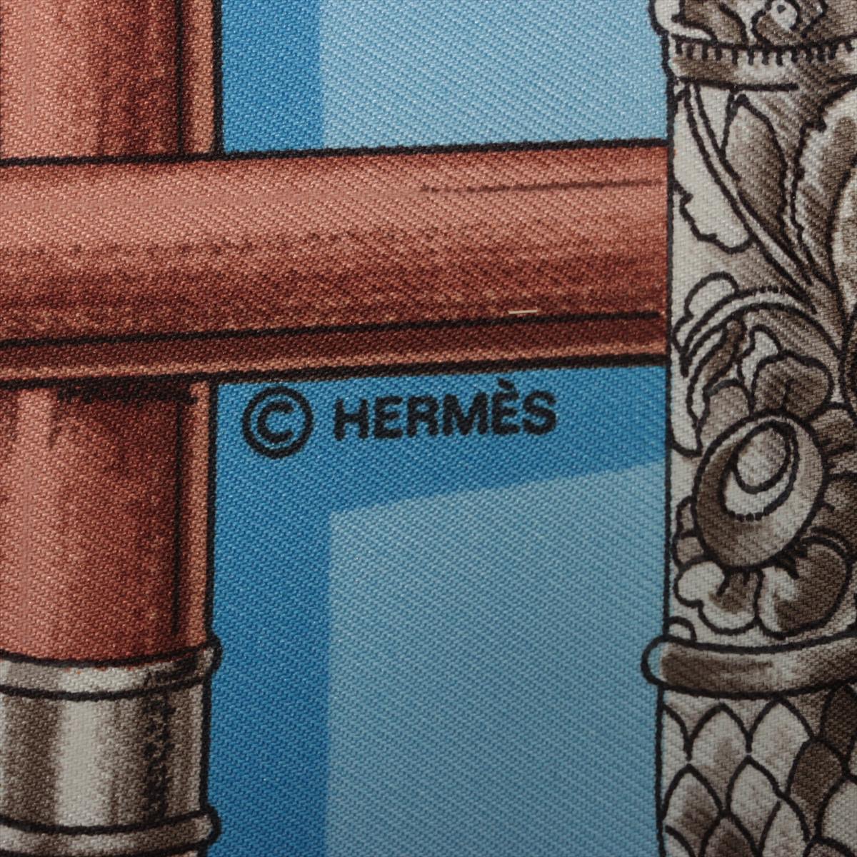 Hermes Carré 90 CANNES &amp; POMMEAUX Styles S Silk Blue