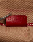 Celine Macadame  Shoulder Bag Beige Red PVC Leather  Celine (Ginestapo)