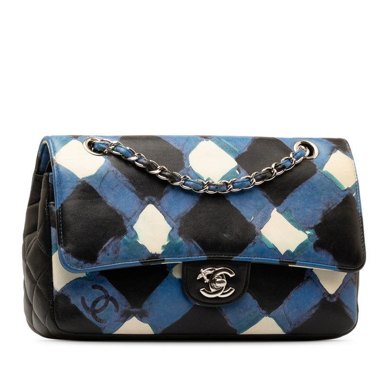Chanel Yale Chain Matrasse Chain Shoulder Bag Black Blue Multicolor   CHANEL