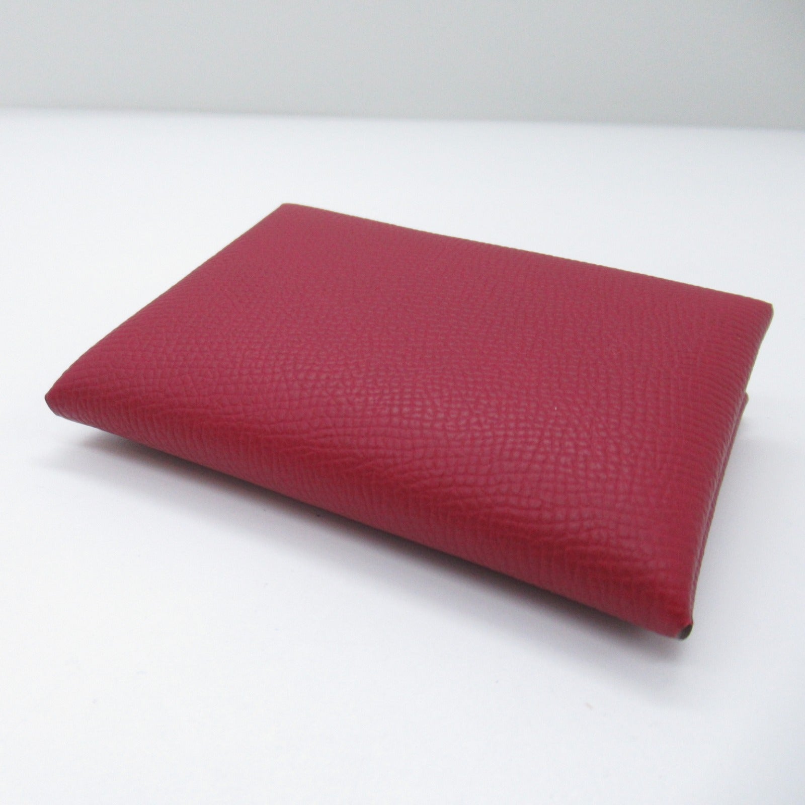 Hermes Hermes Duo Calvi Card Case Accessories Leather Epsom  Red