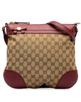 Gucci GG canvas princess sliding shoulder bag 257065 beige wine red leather canvas ladies Gucci