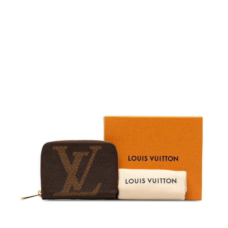 Louis Vuitton Monogram Giant Zippy Coinpace Coincase M69354 Brown PVC Leather Men LOUIS VUITTON