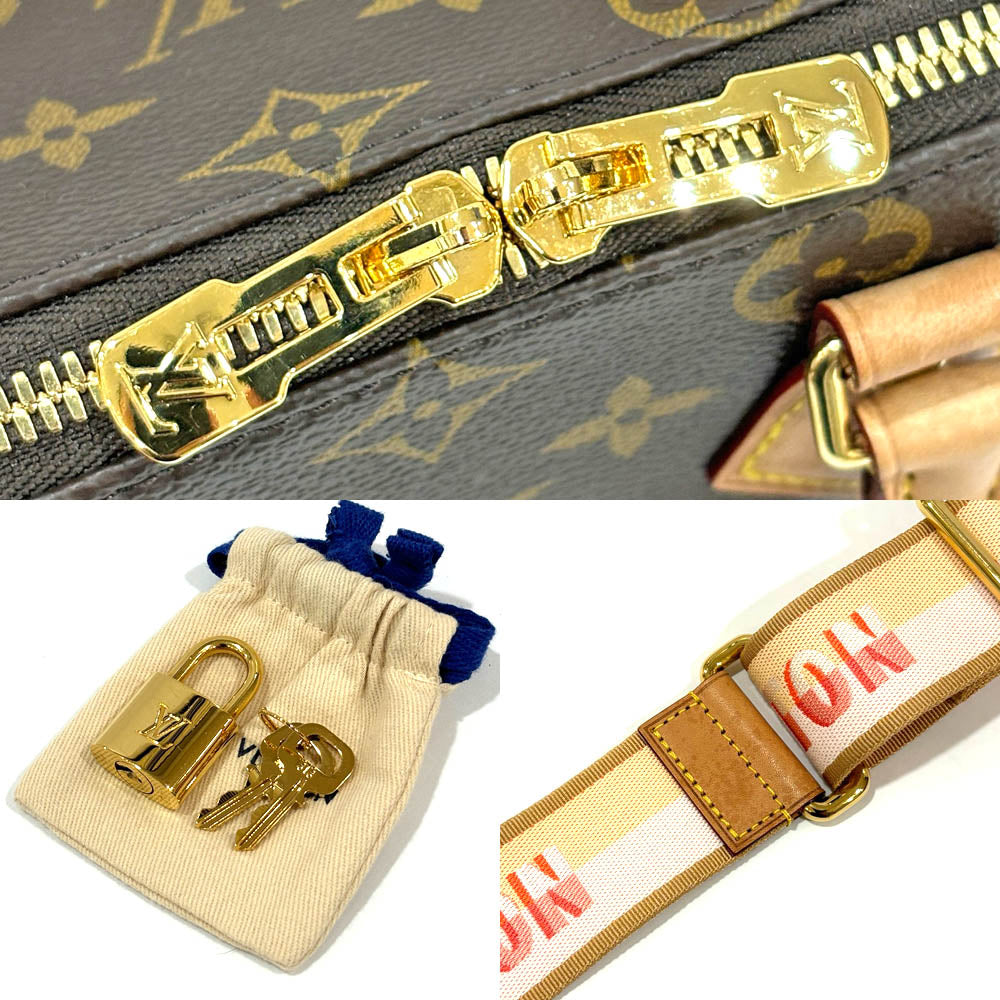 Louis Vuitton Speedy Bandouliere 20 M46594 Monogram Canvas Handbag Shoulder G Gold