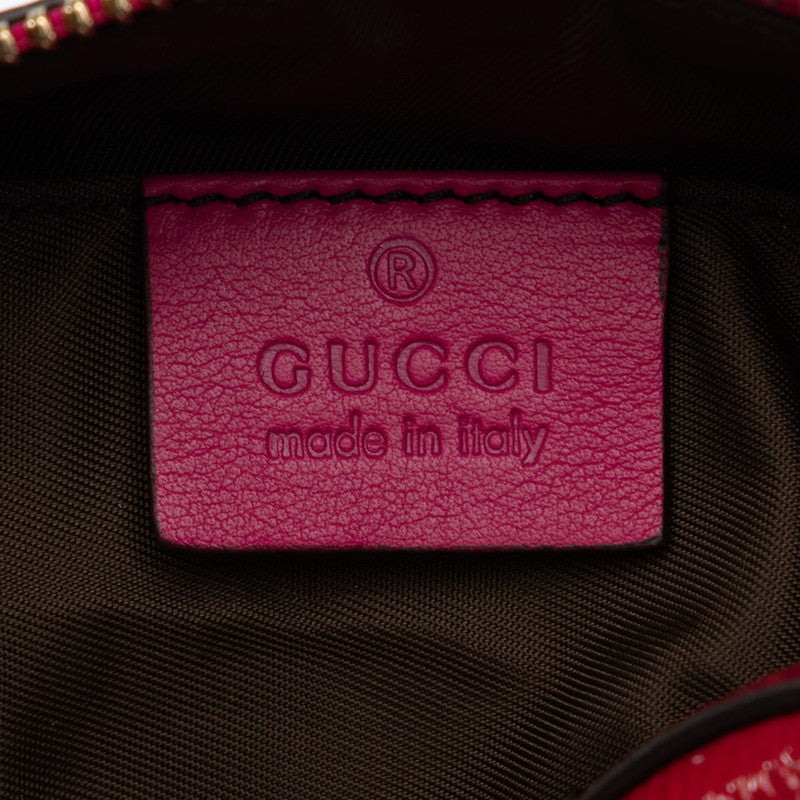 Gucci Interlocking G Soho Pouch 308634 Pink Patent Leather  Gucci