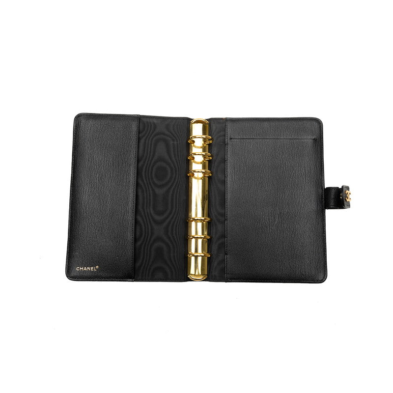 Chanel Coco Handbook Cover Binder 6 s Black Leather  Chanel