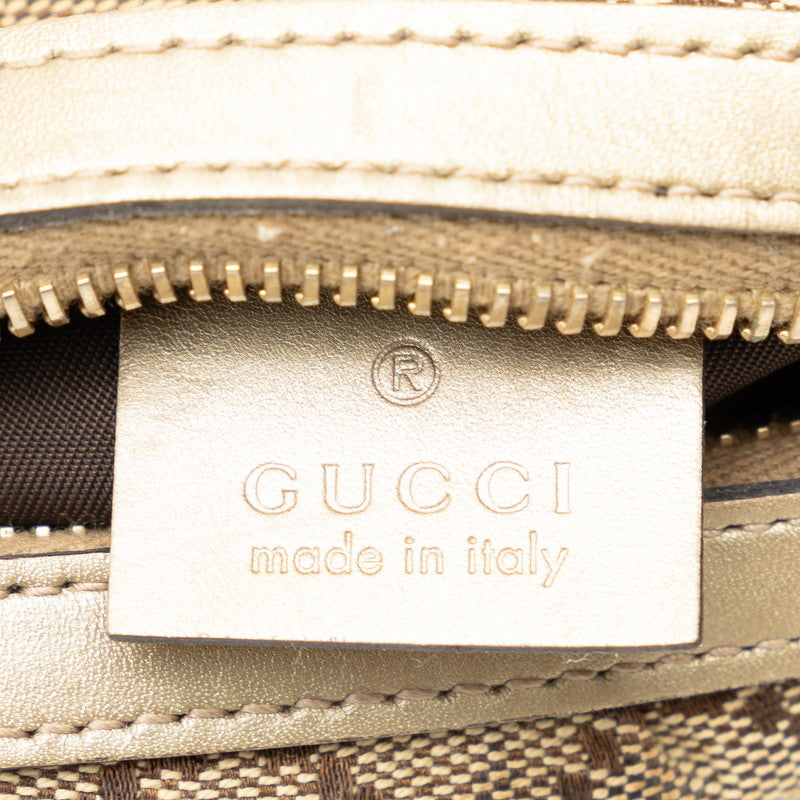 Gucci GG Canvas Bamboo Portech 246174 Beige G Canvas Leather  Gucci