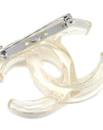 Chanel CC Brooch Pin Clear 02P