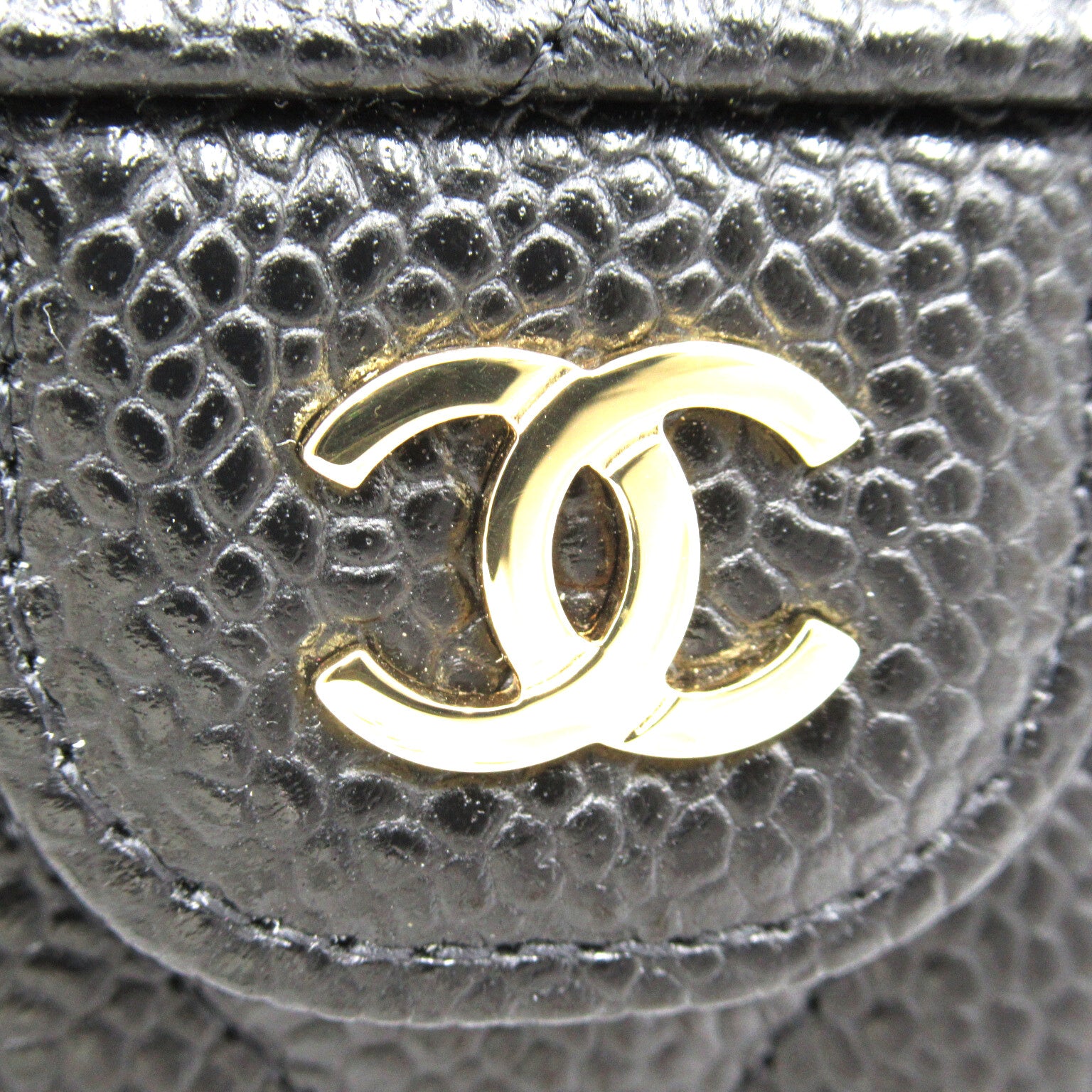 Chanel Zip Long Wallet Double Fold Wallet Caviar S  Black  AP0241