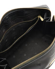 MCM Emsiem Logo Handbag Mini Boston Bag PVC Leather Black Black Gold  Blumin