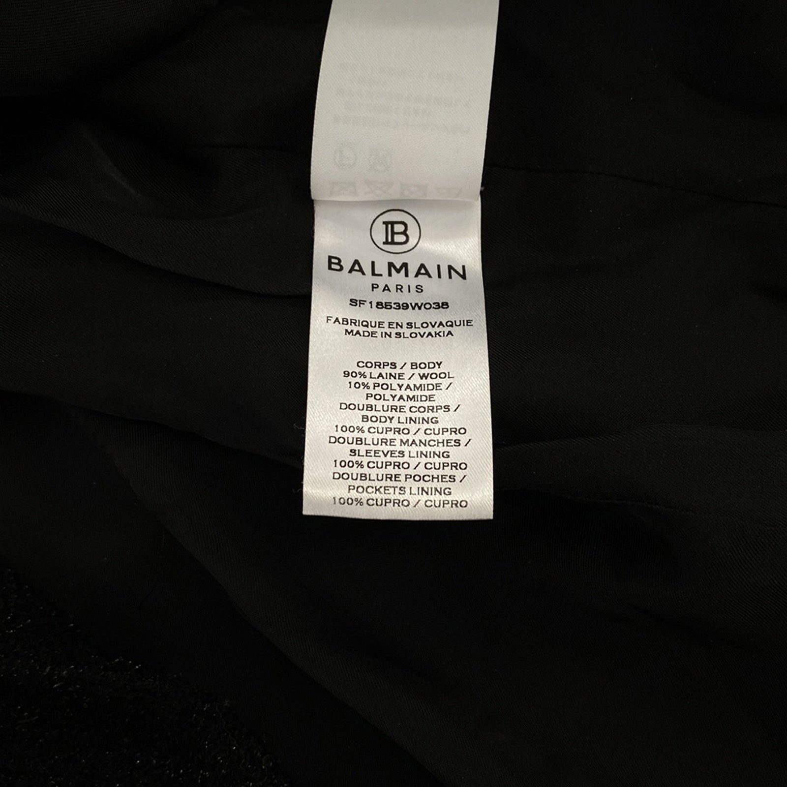 Ballman BALMAIN Coat Outdoor Wool  Black -