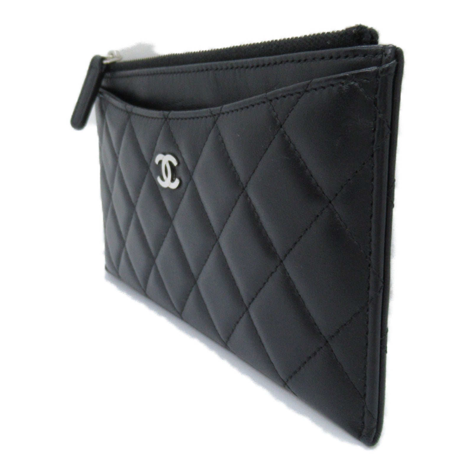 Chanel Matrasse Flap Pouch Bag  Women&#39;s Black  AP0227