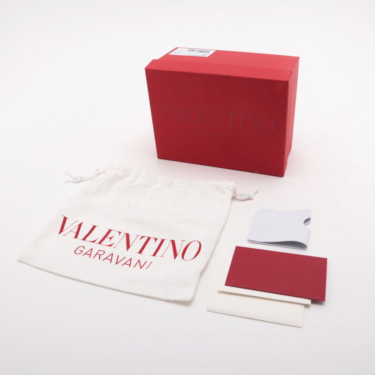 Valentino LV Logo Leather 2WAY Shoulder Bag White