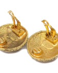 Chanel 1994 Woven CC Earrings Gold Clip-On 2855