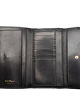 Salvatore Ferragamo Wallet Long Wallet Three Fold Wallet 224072 Black Leather  Salvatore Ferragamo