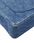 Chanel * 1989-1991 Blue Denim Medium Classic Double Flap Bag