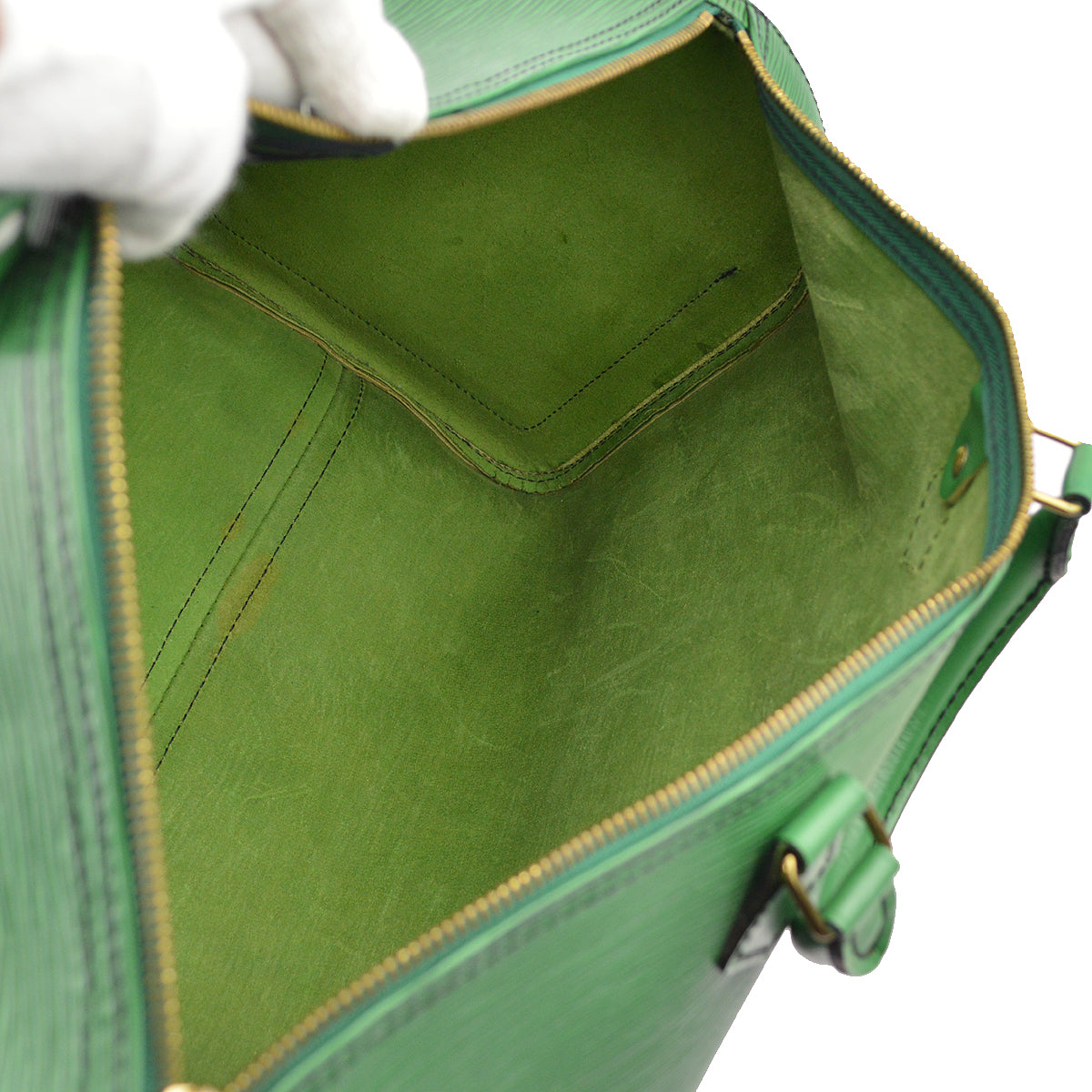 Louis Vuitton 1990 Green Epi Speedy 40 Handbag M42984
