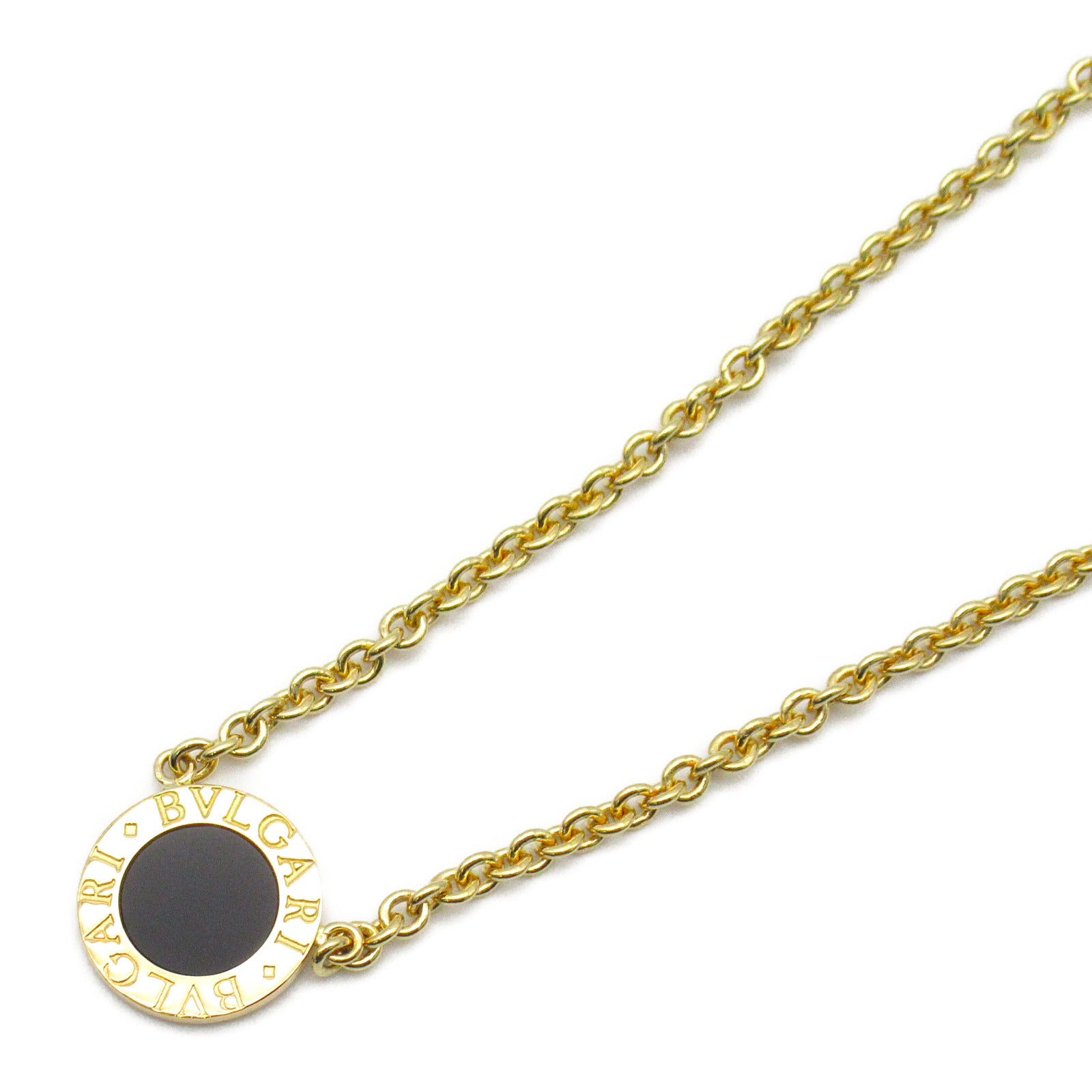 Bulgari BVLGARI n Onyx necklace necklace jewelry K18 (yellow g) Onyx  Black