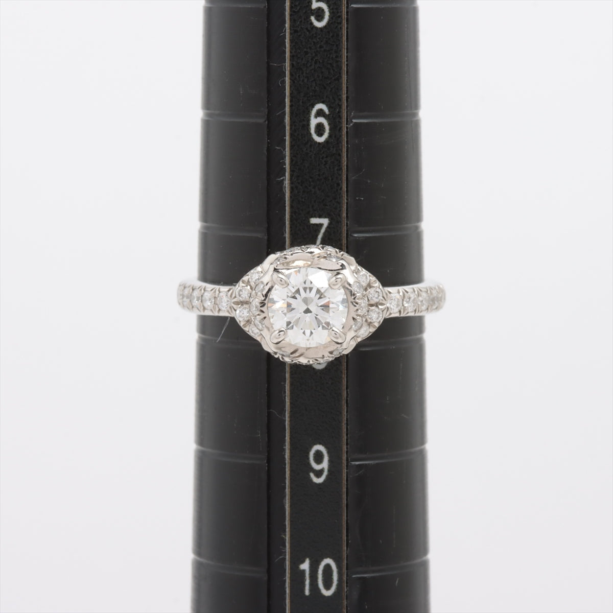 Shimmer Lian Damur Solitaire Diamond Ring Pt950 4.0g 0.50 F VVS1 3EX NONE J3LGZZ-048 F