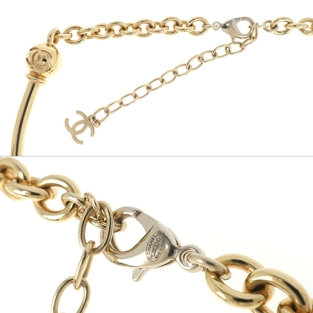 Chanel 5  Charm necklace Chocker C22C Coco CC Mark COCO 50cm G Color Accessories Jewelry