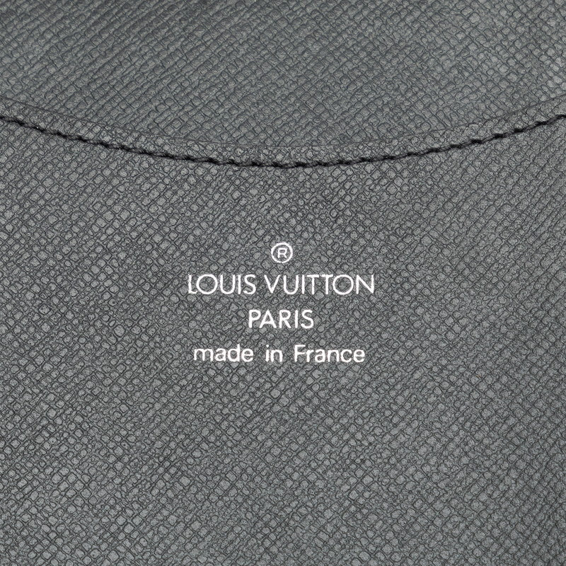 Louis Vuitton Taiga Documentary Case Manual  Black Leather Men LOUIS VUITTON
