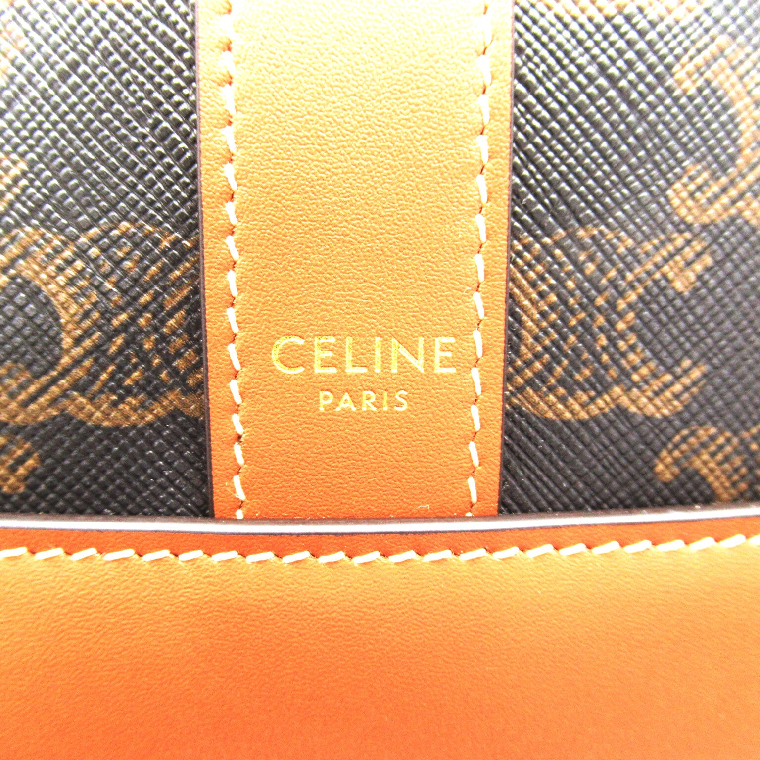 Celine Shoulder Bag Shoulder Bag PVC Coated Canvas Leather  Brown Collection